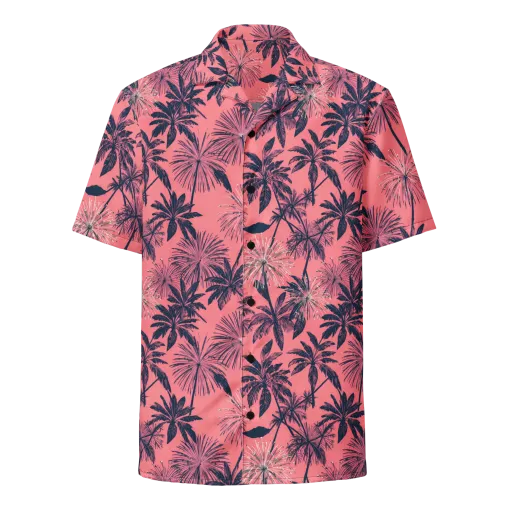 Coral Afterglow on a Button Shirt