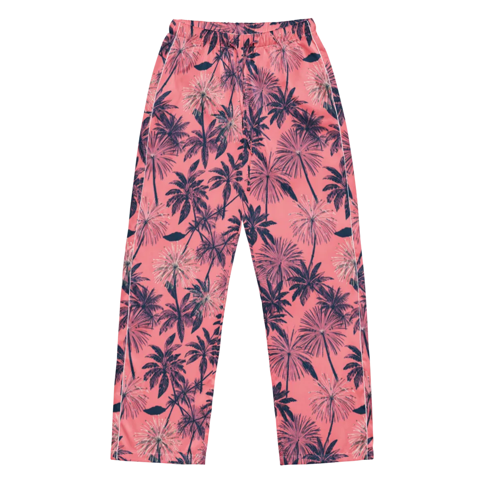 Coral Afterglow on Women's Pajama Pants — Front