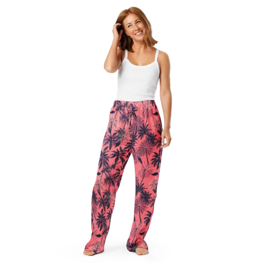 Coral Afterglow on a Women's Pajama Pants