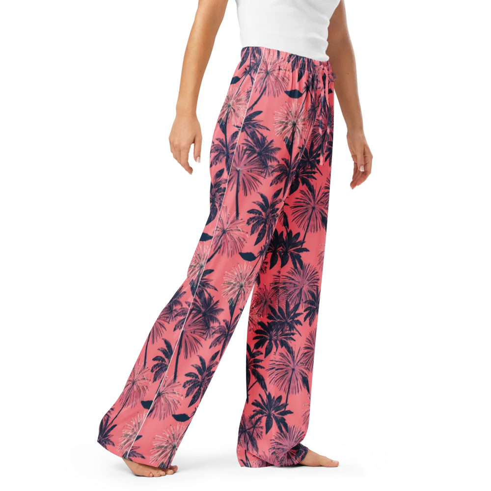 Coral Afterglow on Women's Pajama Pants — Right Front