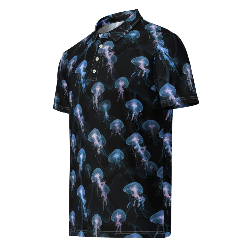 Deepwater Reverie on Men's Slim Fit Polo Shirt — Left Front
