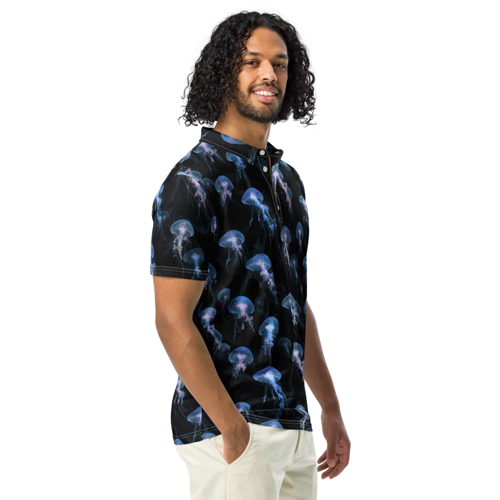Deepwater Reverie on Men's Slim Fit Polo Shirt — Right Front