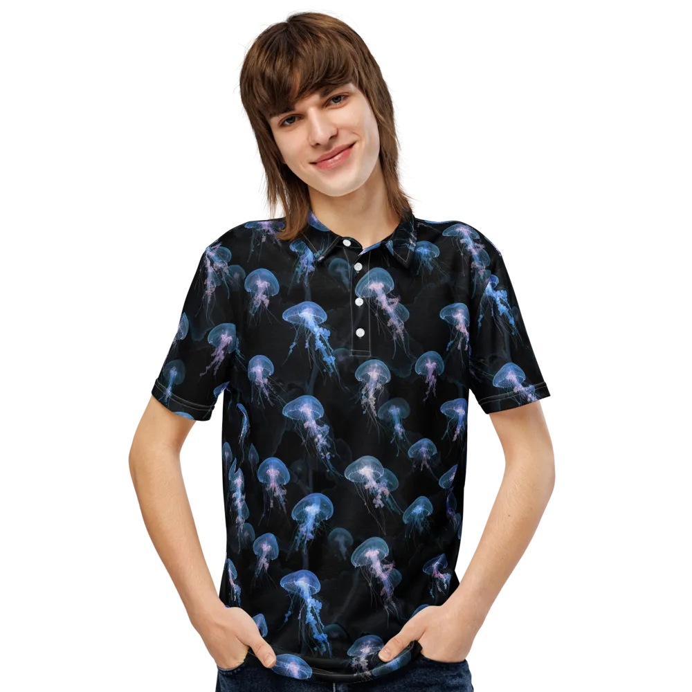 Deepwater Reverie on Men's Slim Fit Polo Shirt — Front