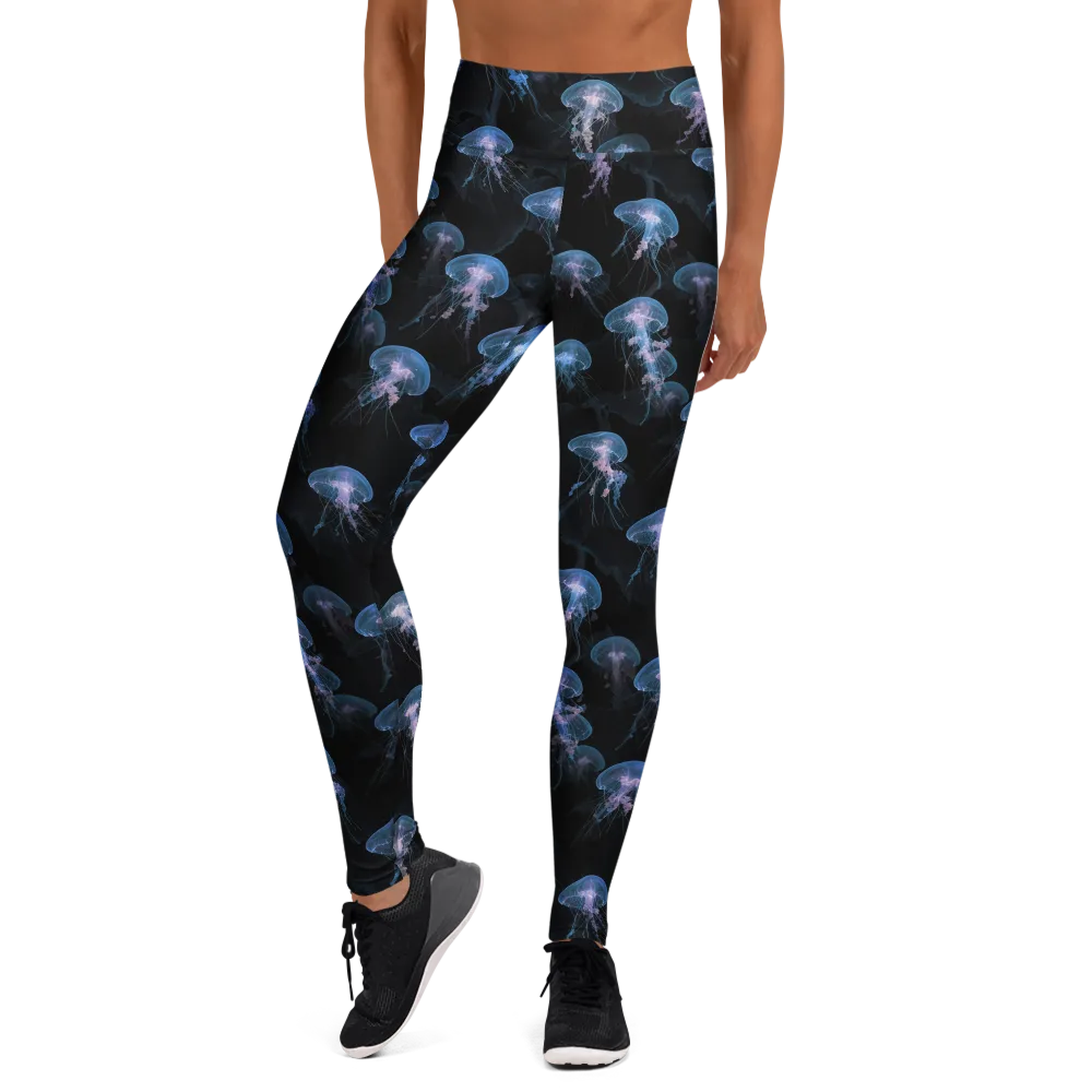 Deepwater Reverie on Yoga Leggings — Front