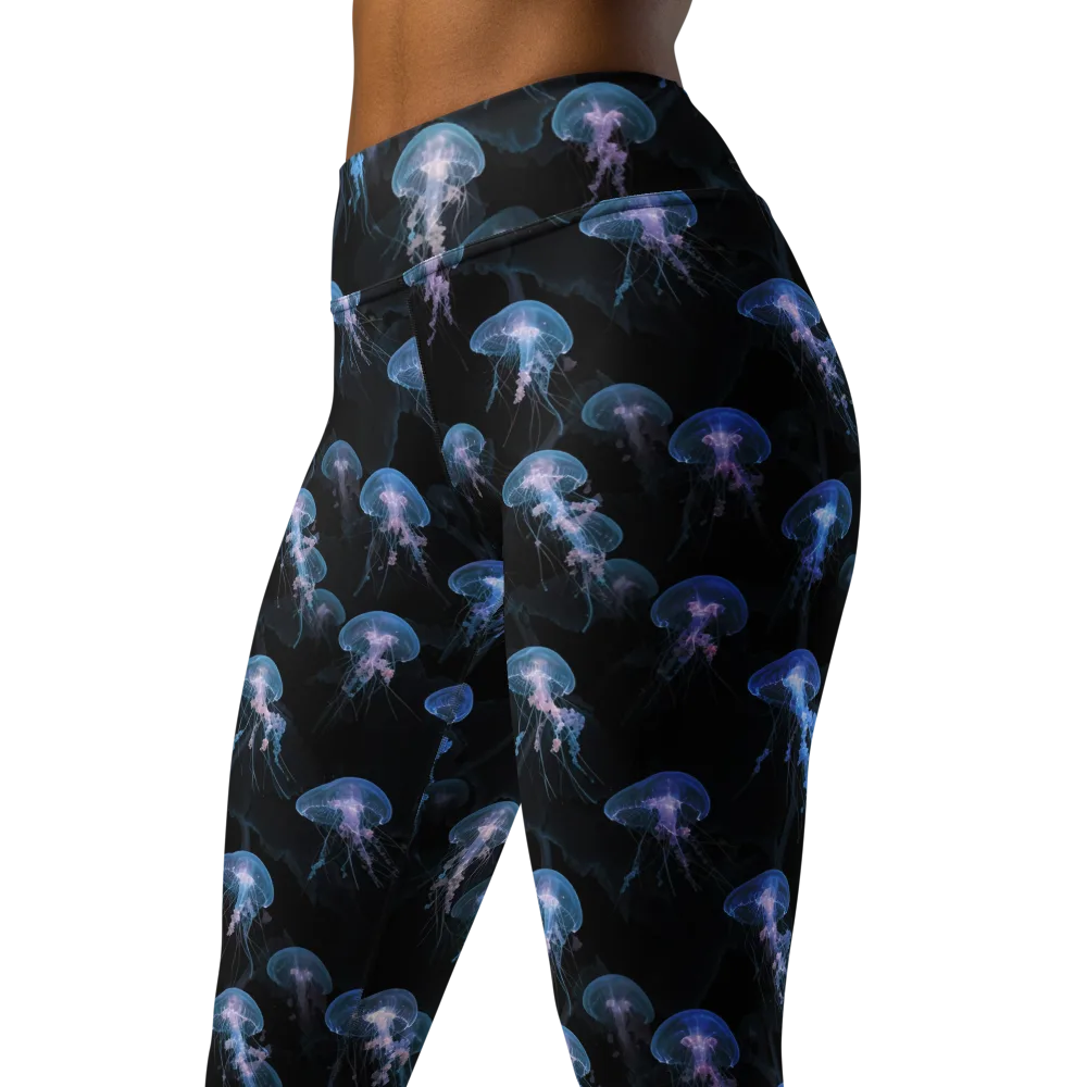 Deepwater Reverie on Yoga Leggings — Left Front