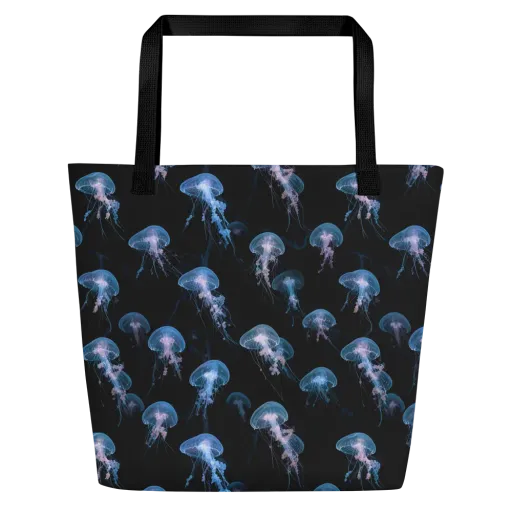 Deepwater Reverie on a Large Tote Bag W/ Pocket