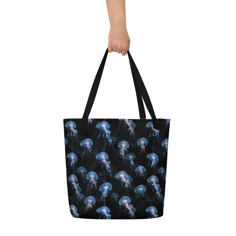 Deepwater Reverie on Large Tote Bag W/ Pocket — Front