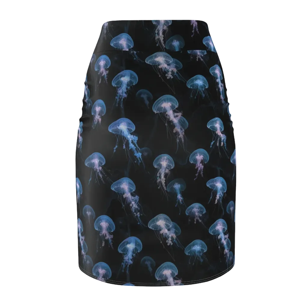 Deepwater Reverie on Pencil Skirt — Back