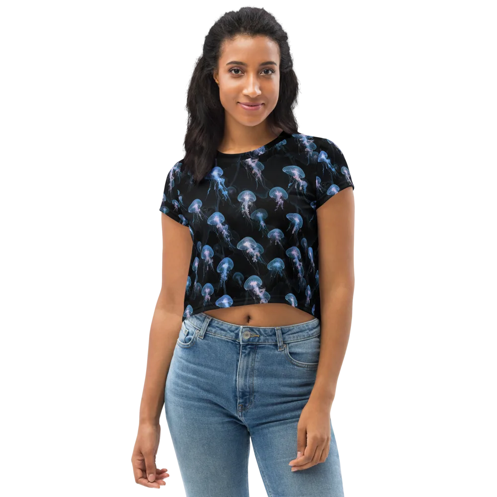 Deepwater Reverie on Crop Tee — Front