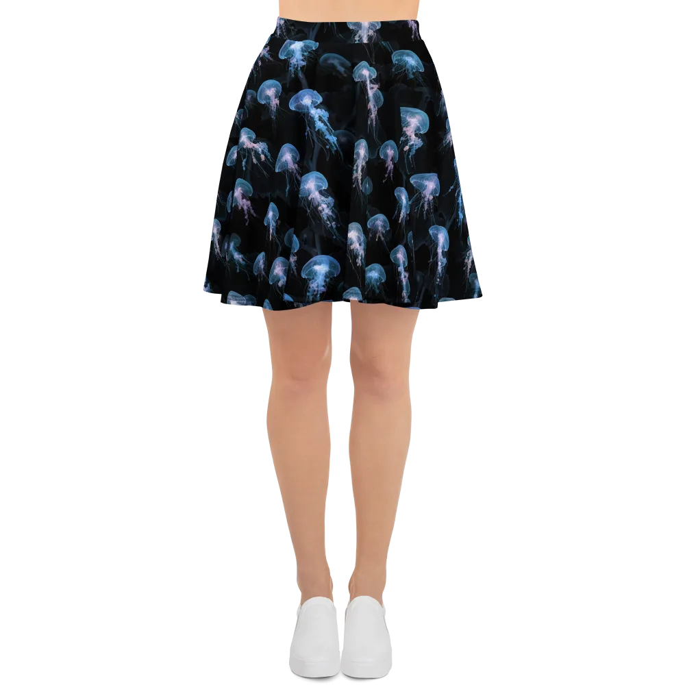 Deepwater Reverie on Skater Skirt — Front