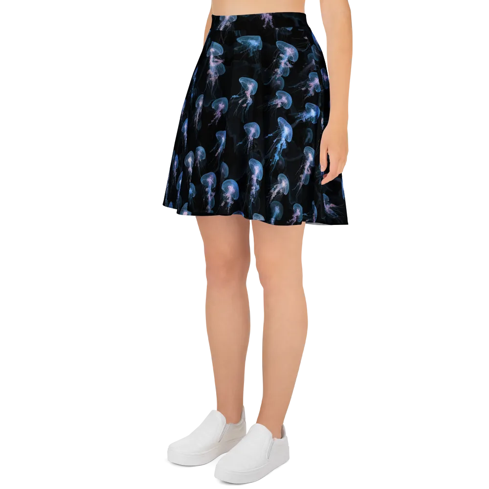 Deepwater Reverie on Skater Skirt — Left