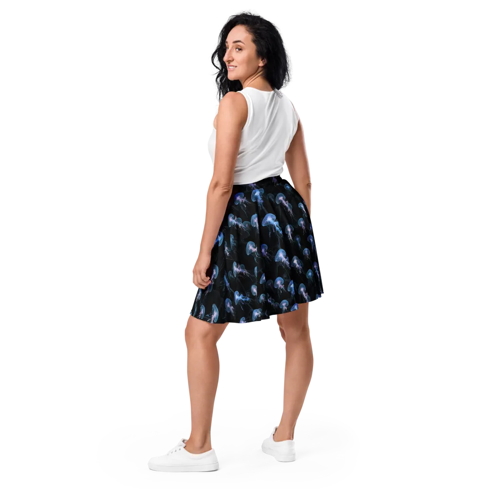 Deepwater Reverie on Skater Skirt — Back
