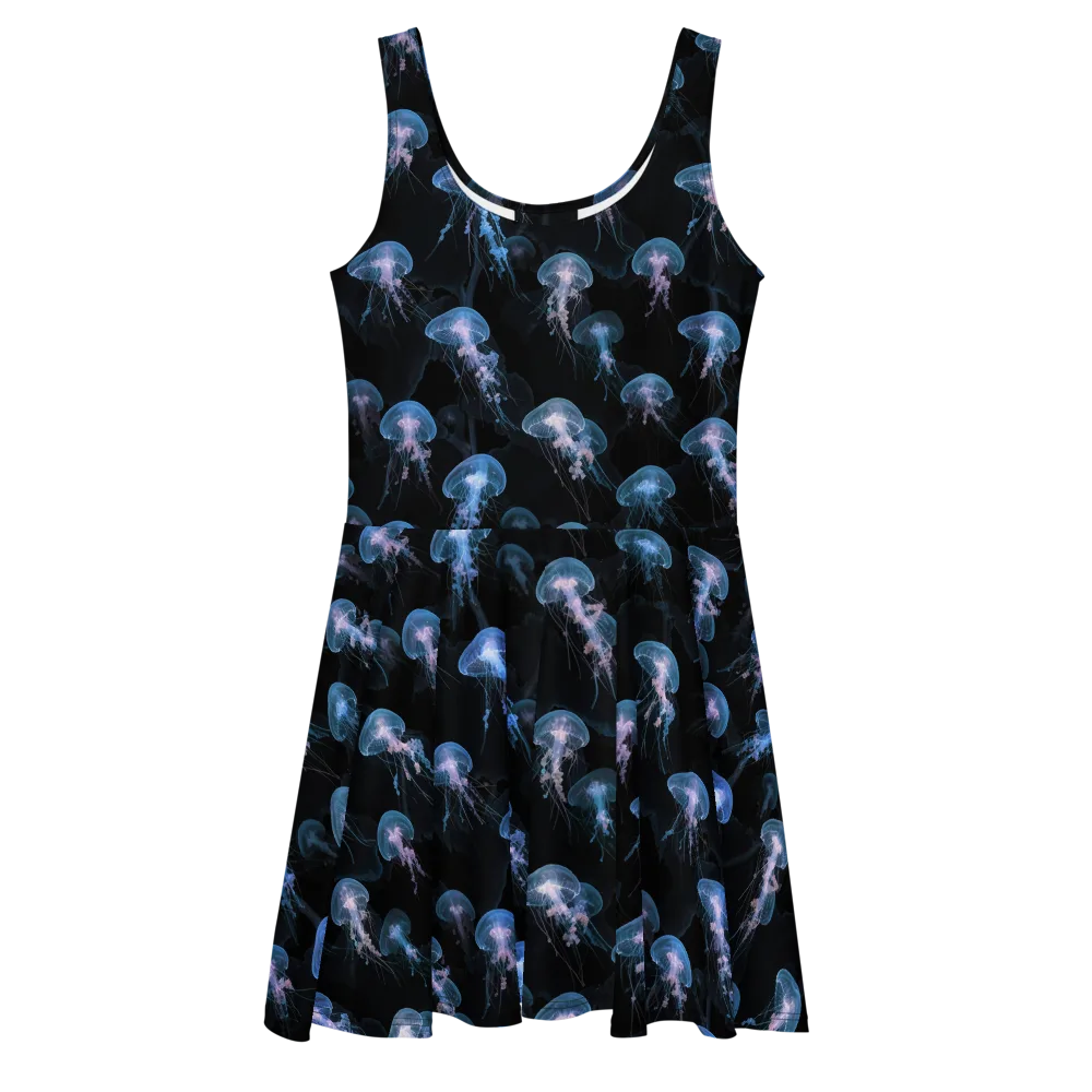 Deepwater Reverie on Skater Dress — Front