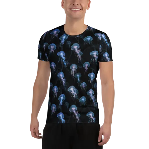 Deepwater Reverie on a Men's Athletic T-Shirt