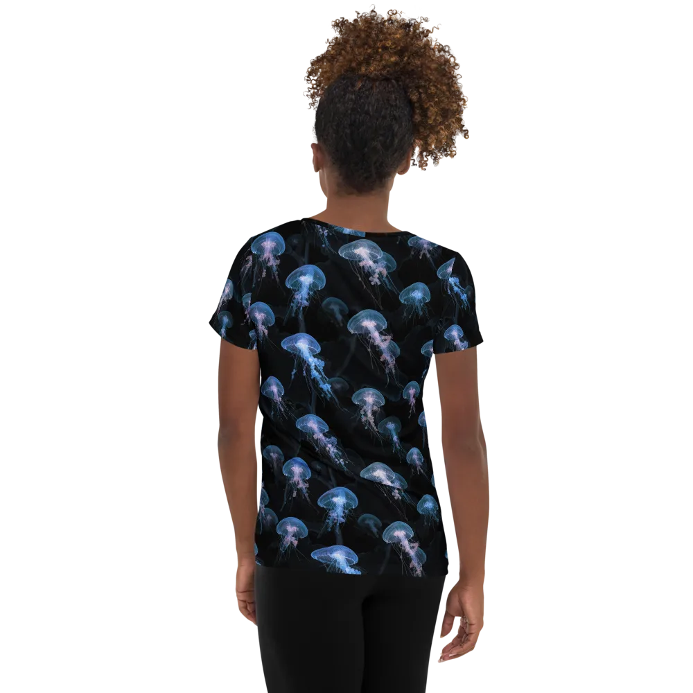 Deepwater Reverie on Women's Athletic T-Shirt — Back