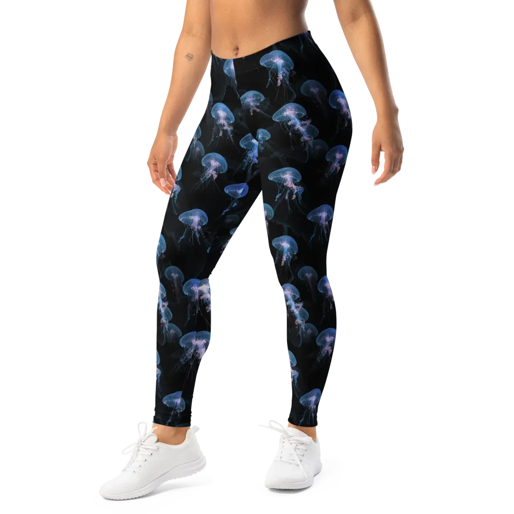 Deepwater Reverie on Leggings — Left Front