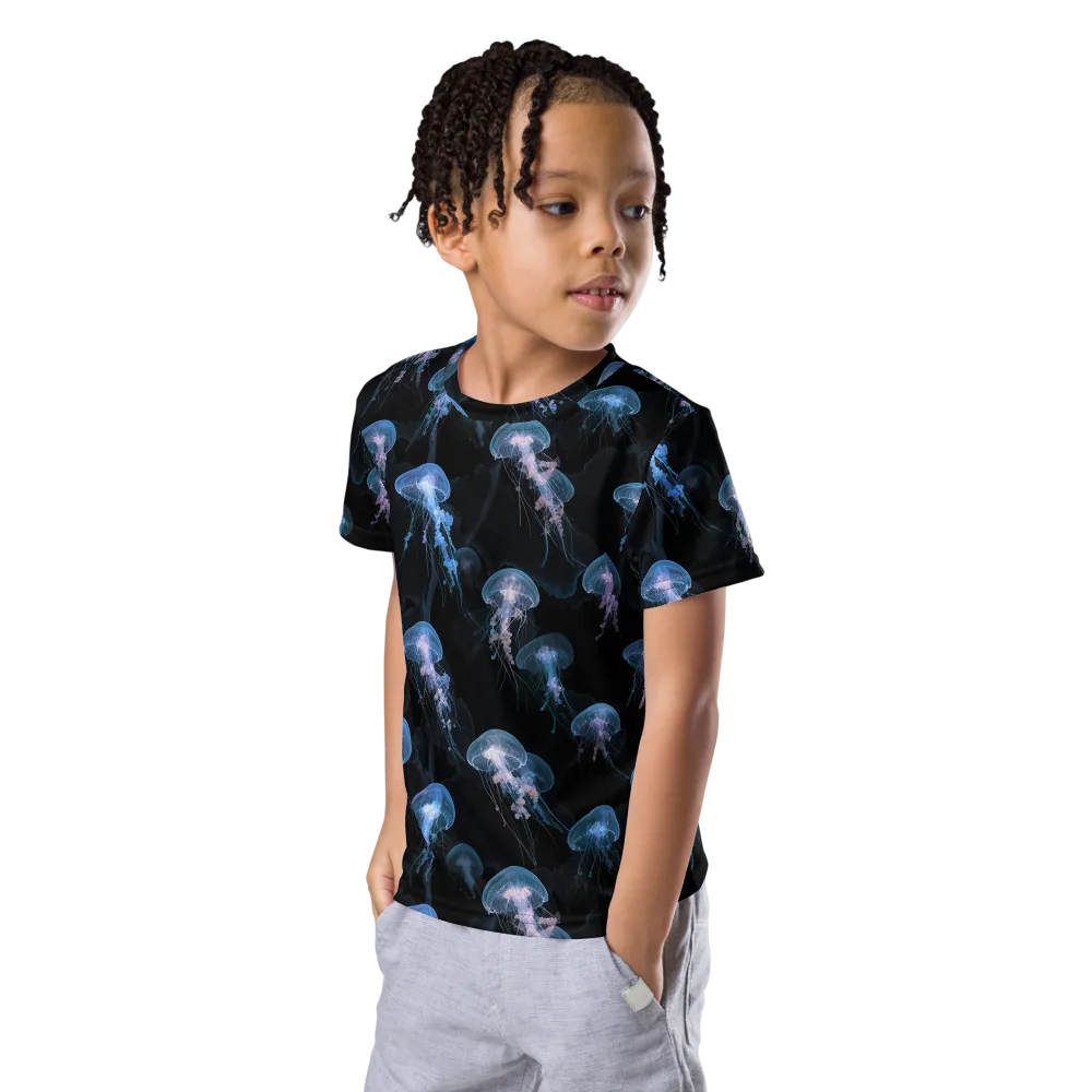 Deepwater Reverie on Kids Crew Neck T-Shirt — Left Front