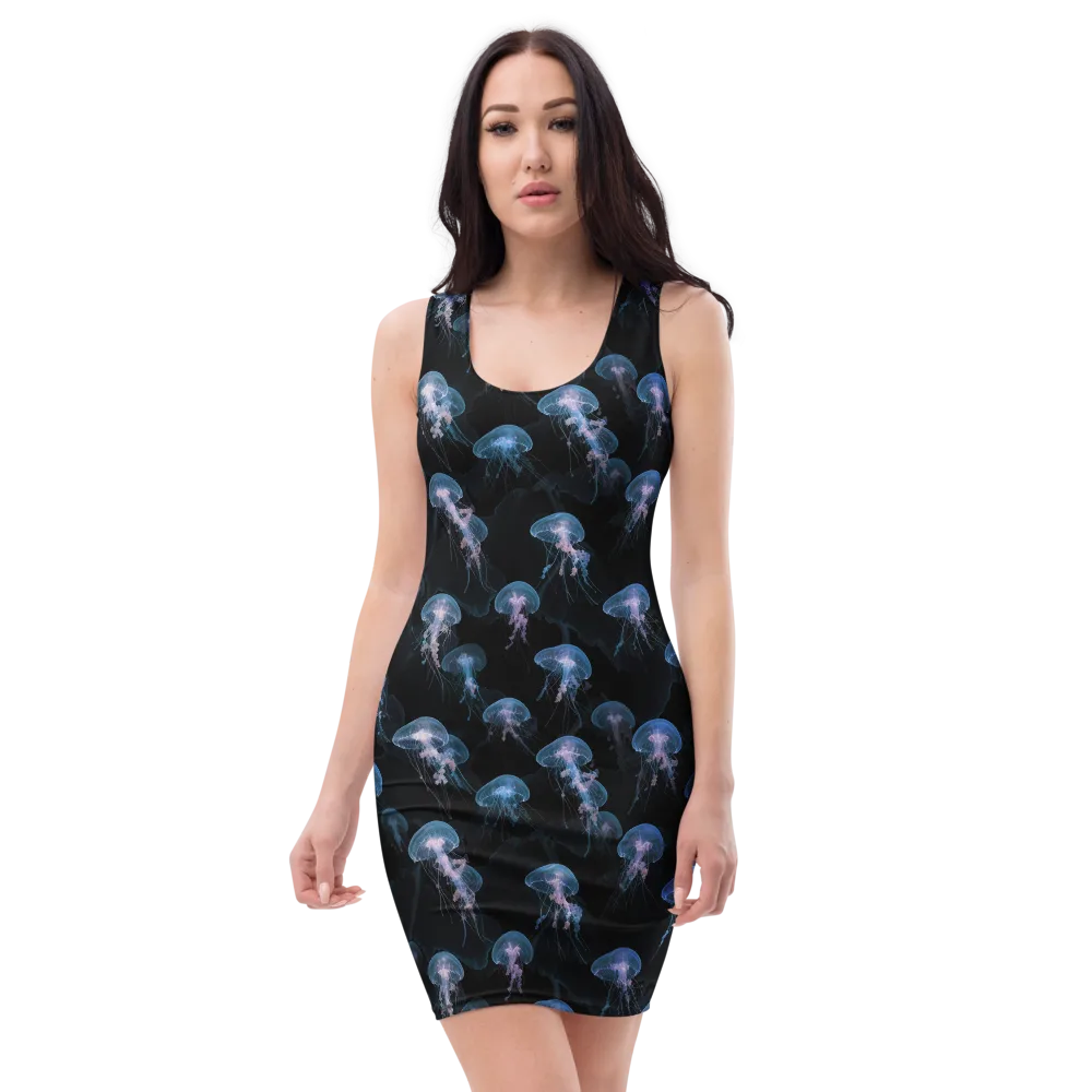 Deepwater Reverie on Bodycon Dress — Front