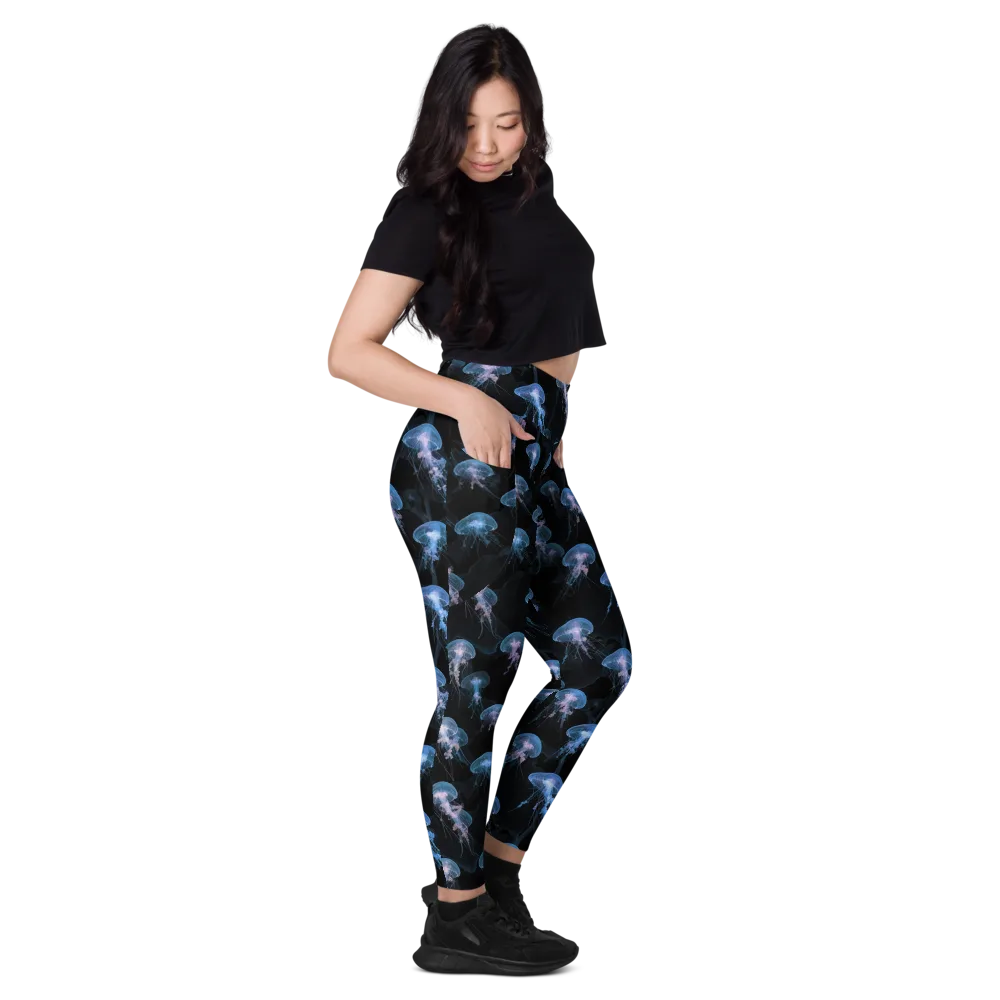 Deepwater Reverie on Leggings with Pockets — Right