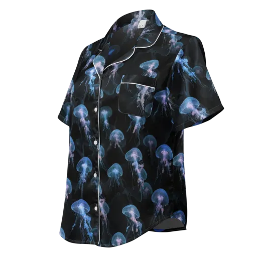 Deepwater Reverie on a Women's Short Sleeve Pajama Top