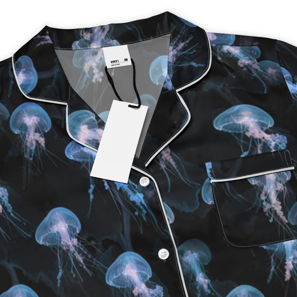 Deepwater Reverie on Women's Short Sleeve Pajama Top — Product details