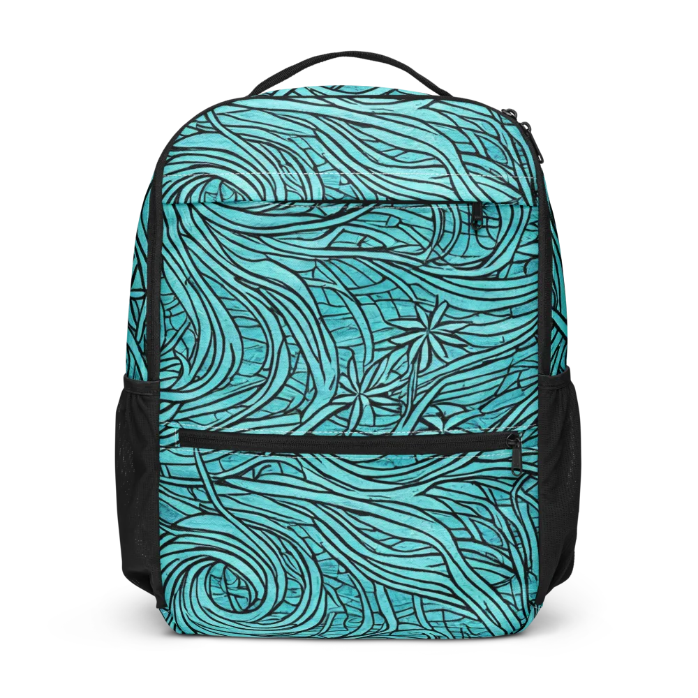Cyan Whorl on Utility Backpack — Front