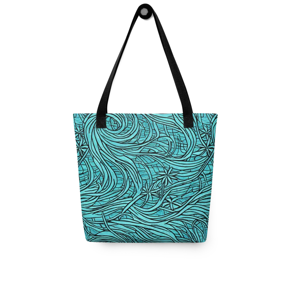 Cyan Whorl on Tote Bag — Front