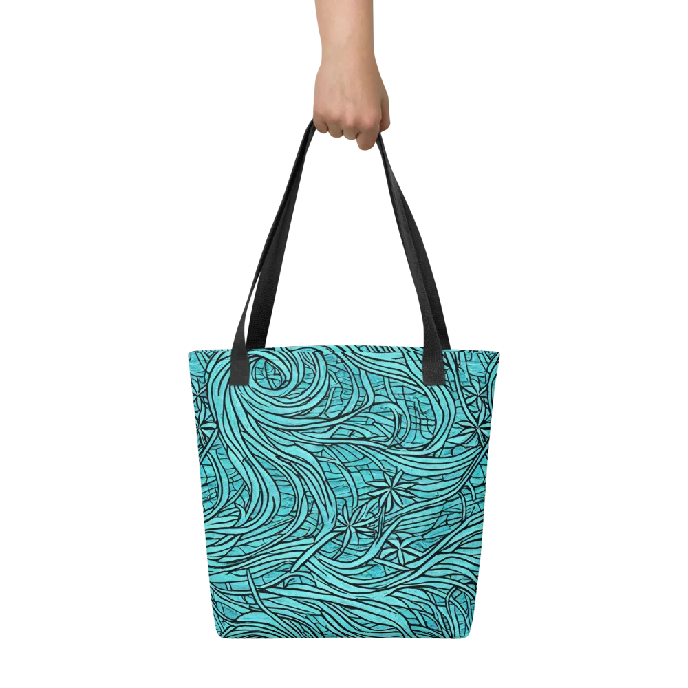 Cyan Whorl on Tote Bag — Front