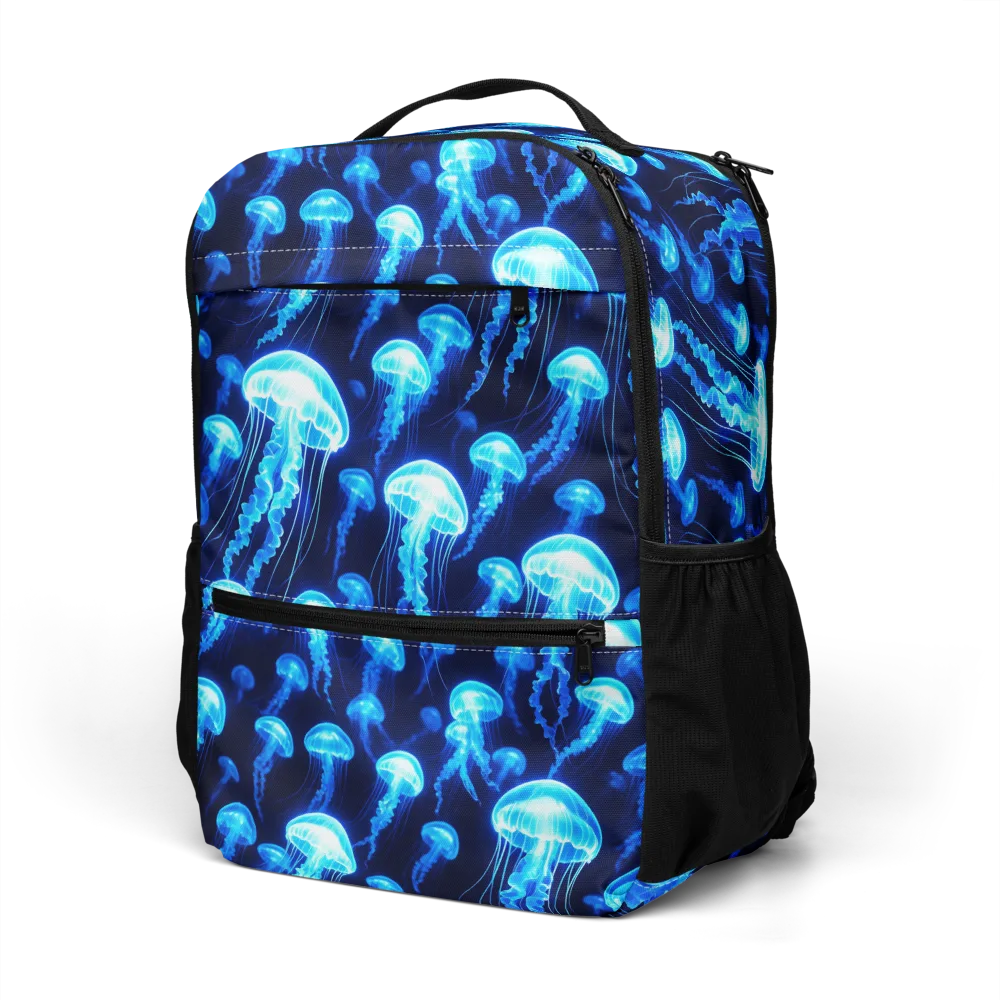Blue Lanterns on Utility Backpack — Left Front