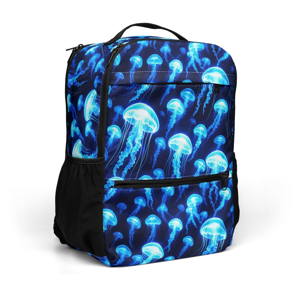 Blue Lanterns on Utility Backpack — Right Front
