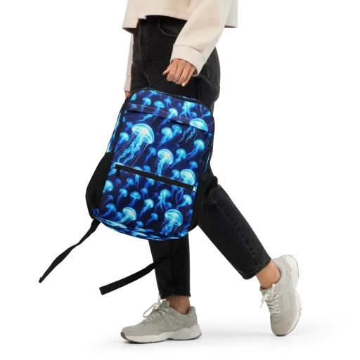 Blue Lanterns on a Utility Backpack