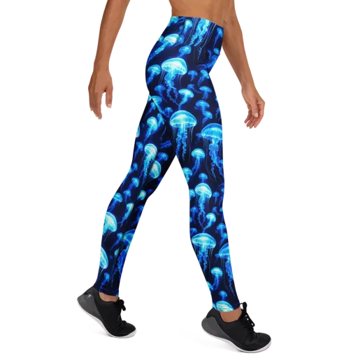 Blue Lanterns on a Yoga Leggings