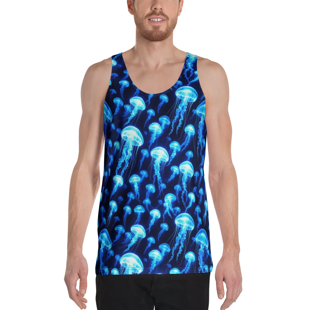 Blue Lanterns on Men's Tank Top — Front