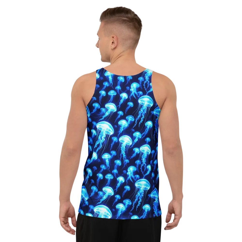 Blue Lanterns on Men's Tank Top — Back