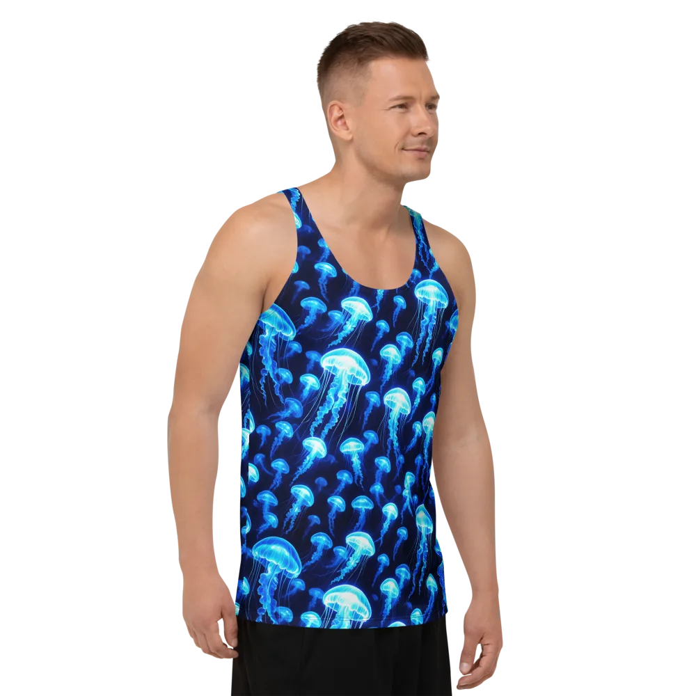 Blue Lanterns on Men's Tank Top — Right Front