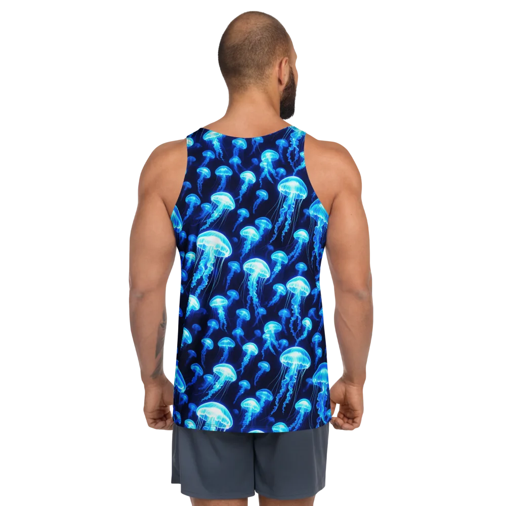 Blue Lanterns on Men's Tank Top — Back