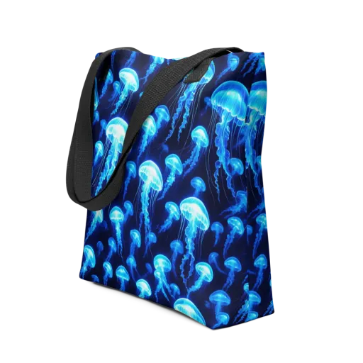 Blue Lanterns on a Tote Bag