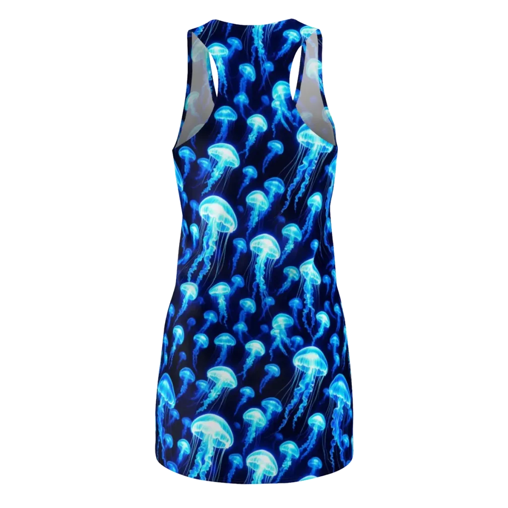 Blue Lanterns on Racerback Dress — Back