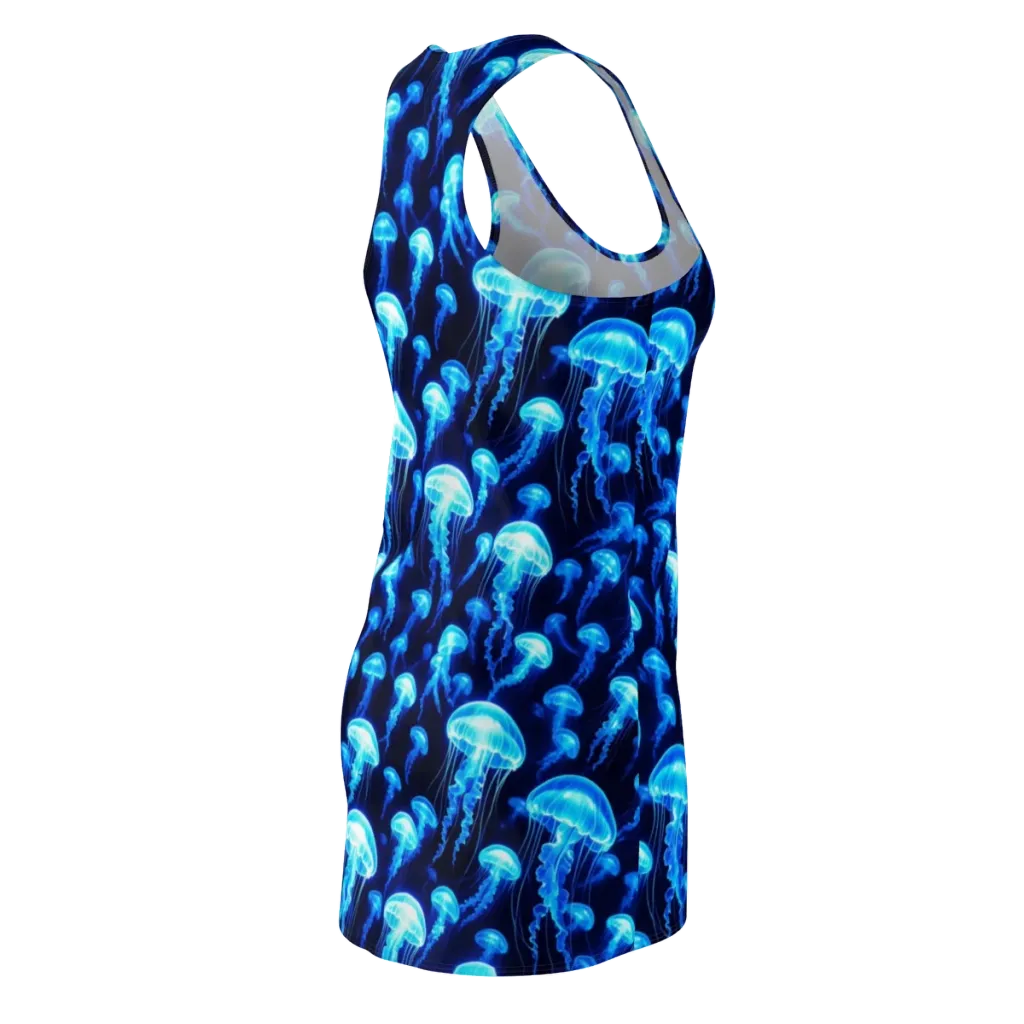 Blue Lanterns on Racerback Dress — Back Side