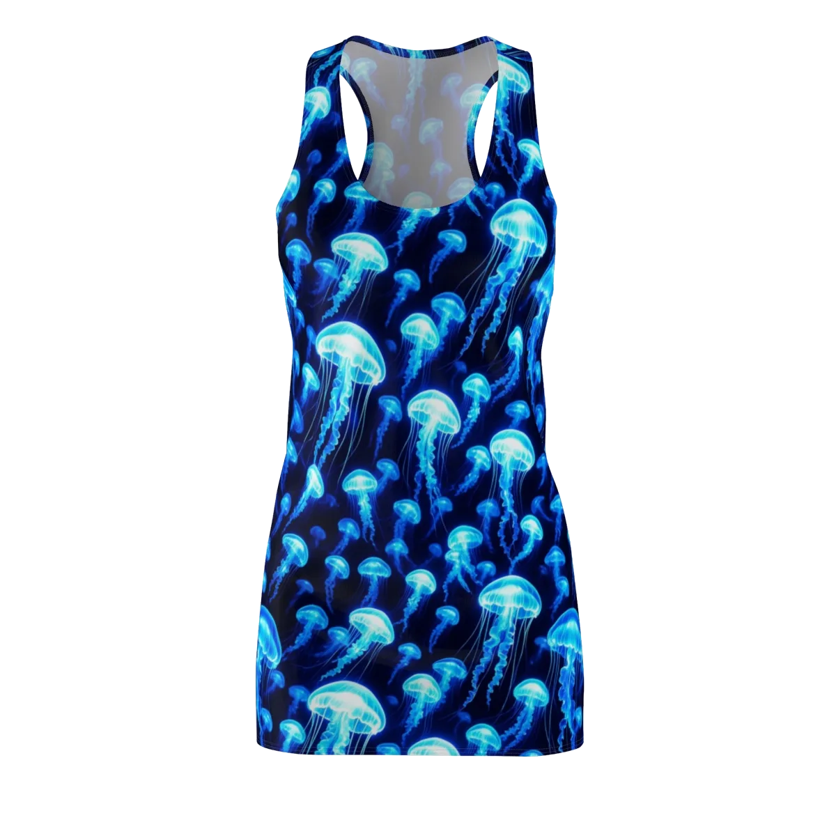 Blue Lanterns on Racerback Dress — Front