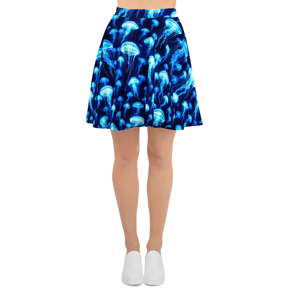 Blue Lanterns on Skater Skirt — Front