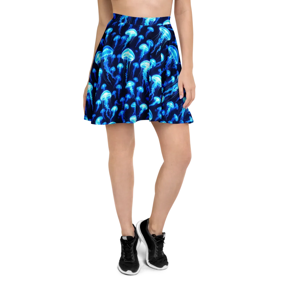 Blue Lanterns on Skater Skirt — Front