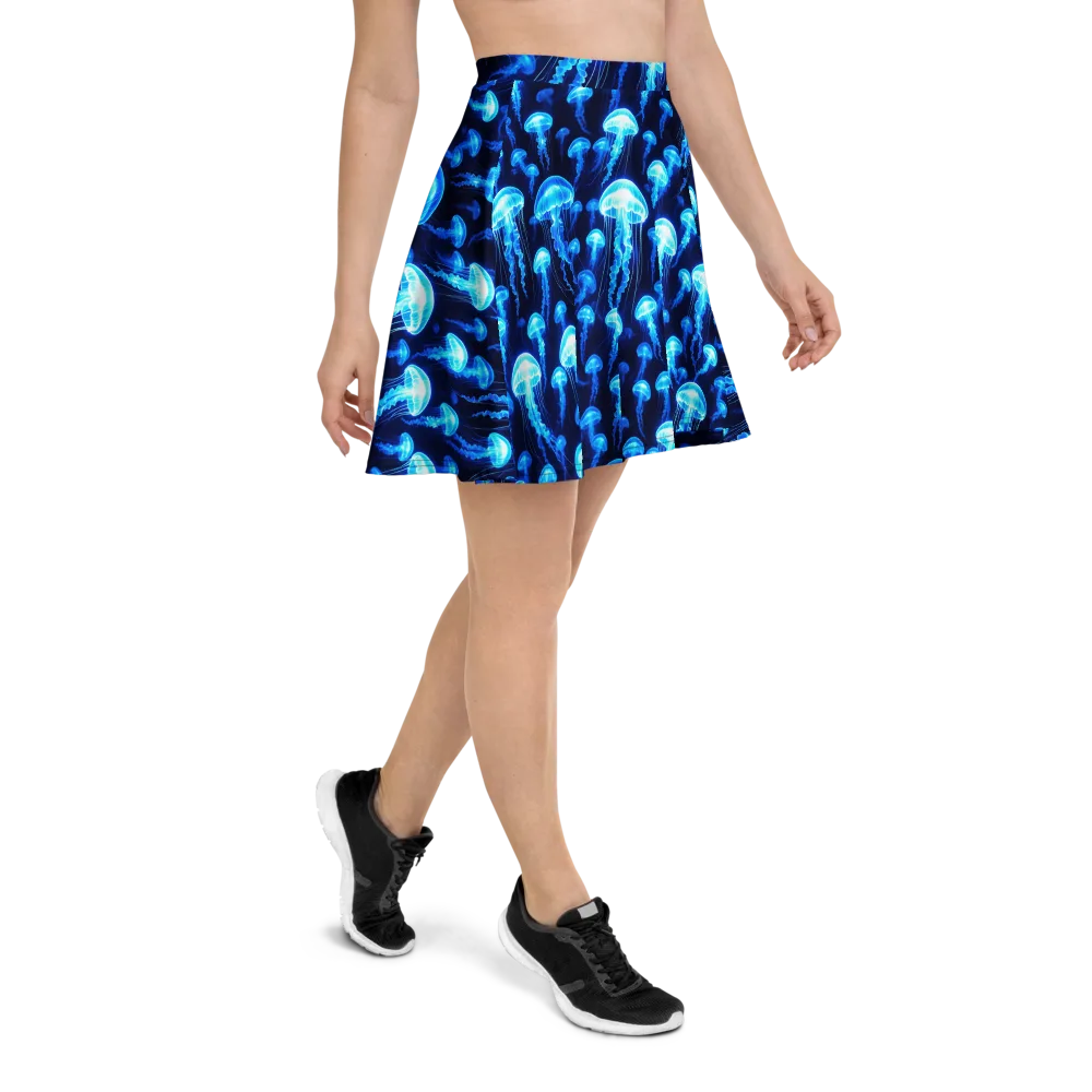 Blue Lanterns on Skater Skirt — Right