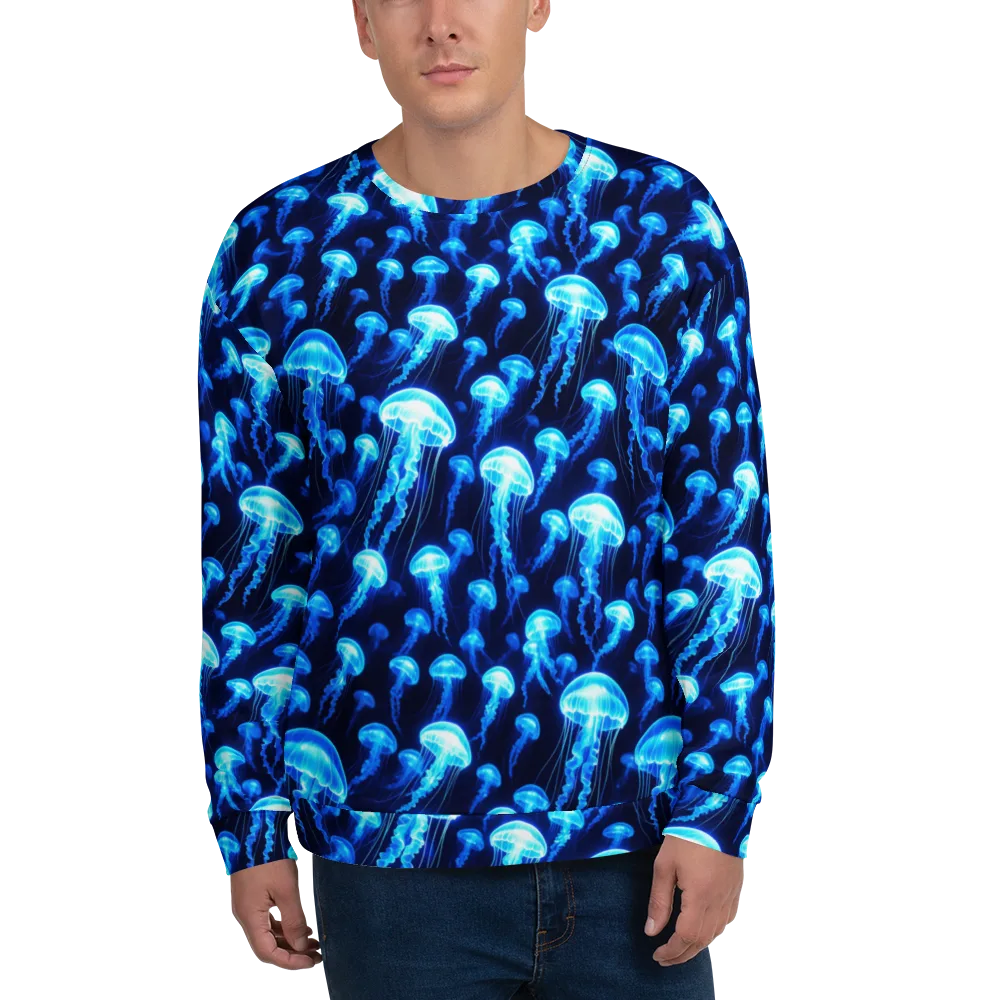 Blue Lanterns on Sweatshirt — Front