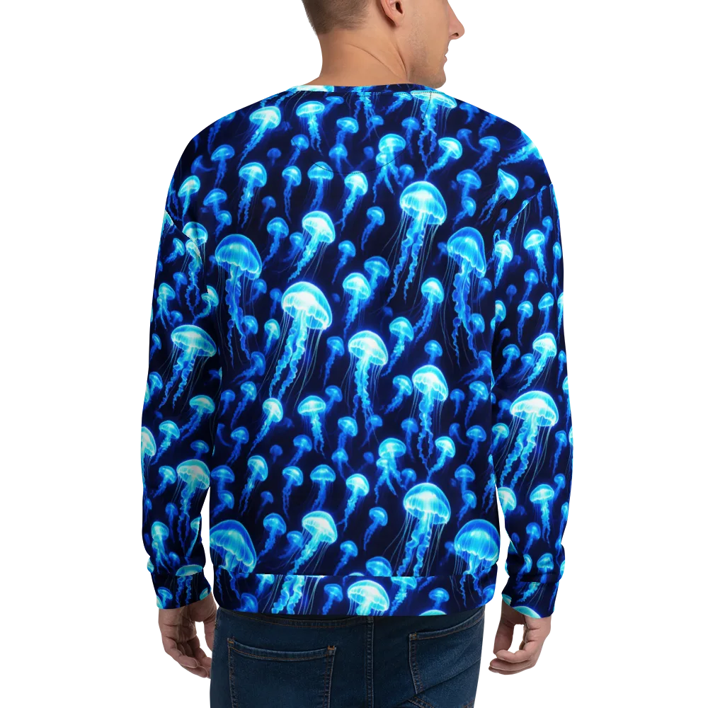 Blue Lanterns on Sweatshirt — Back