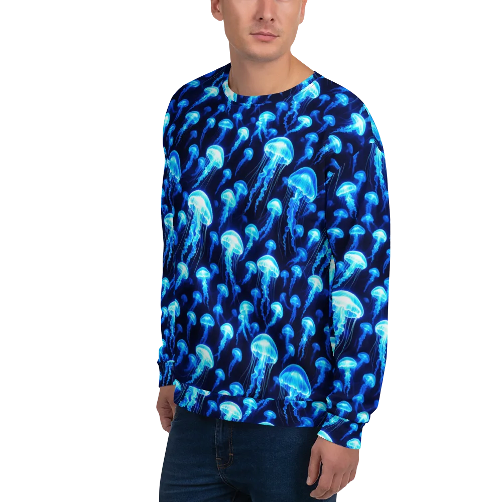 Blue Lanterns on Sweatshirt — Left Front
