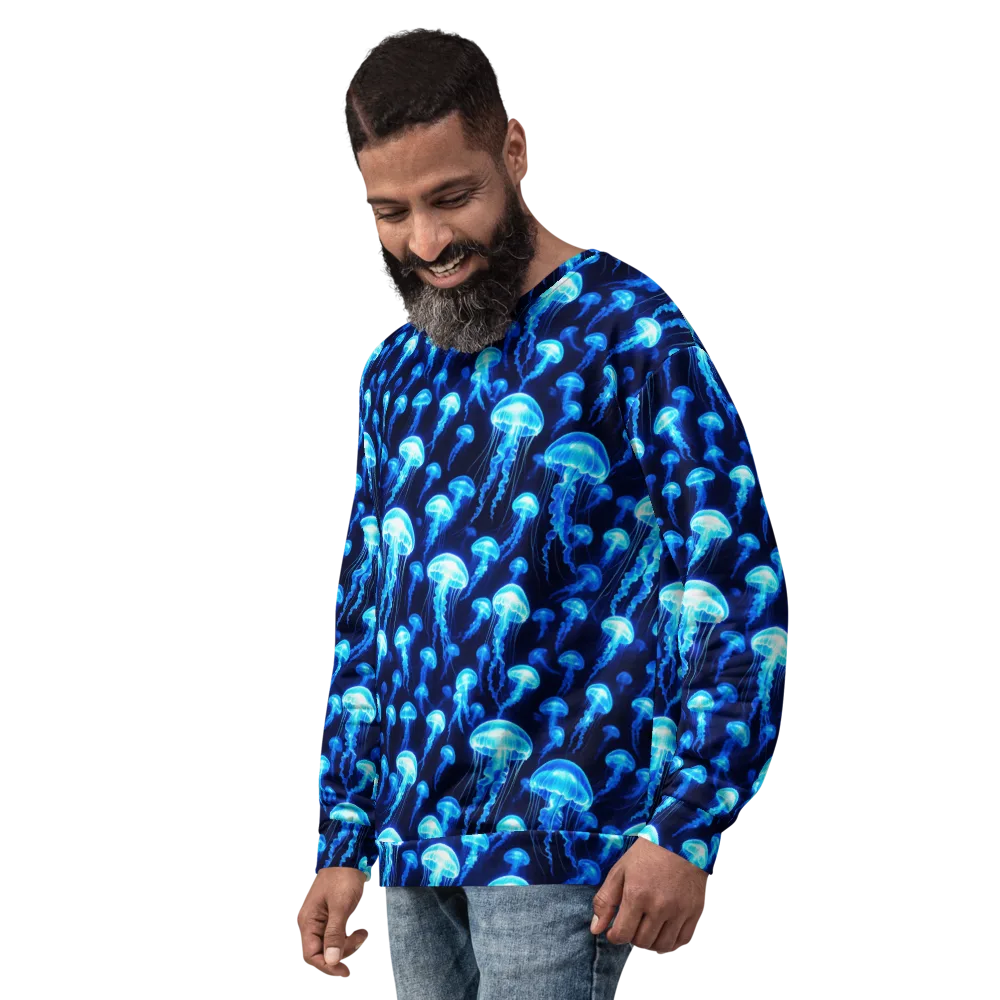 Blue Lanterns on Sweatshirt — Left Front
