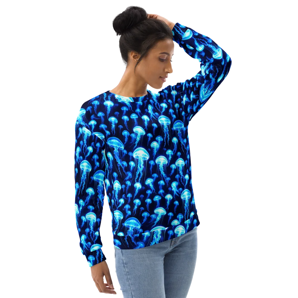 Blue Lanterns on Sweatshirt — Right Front