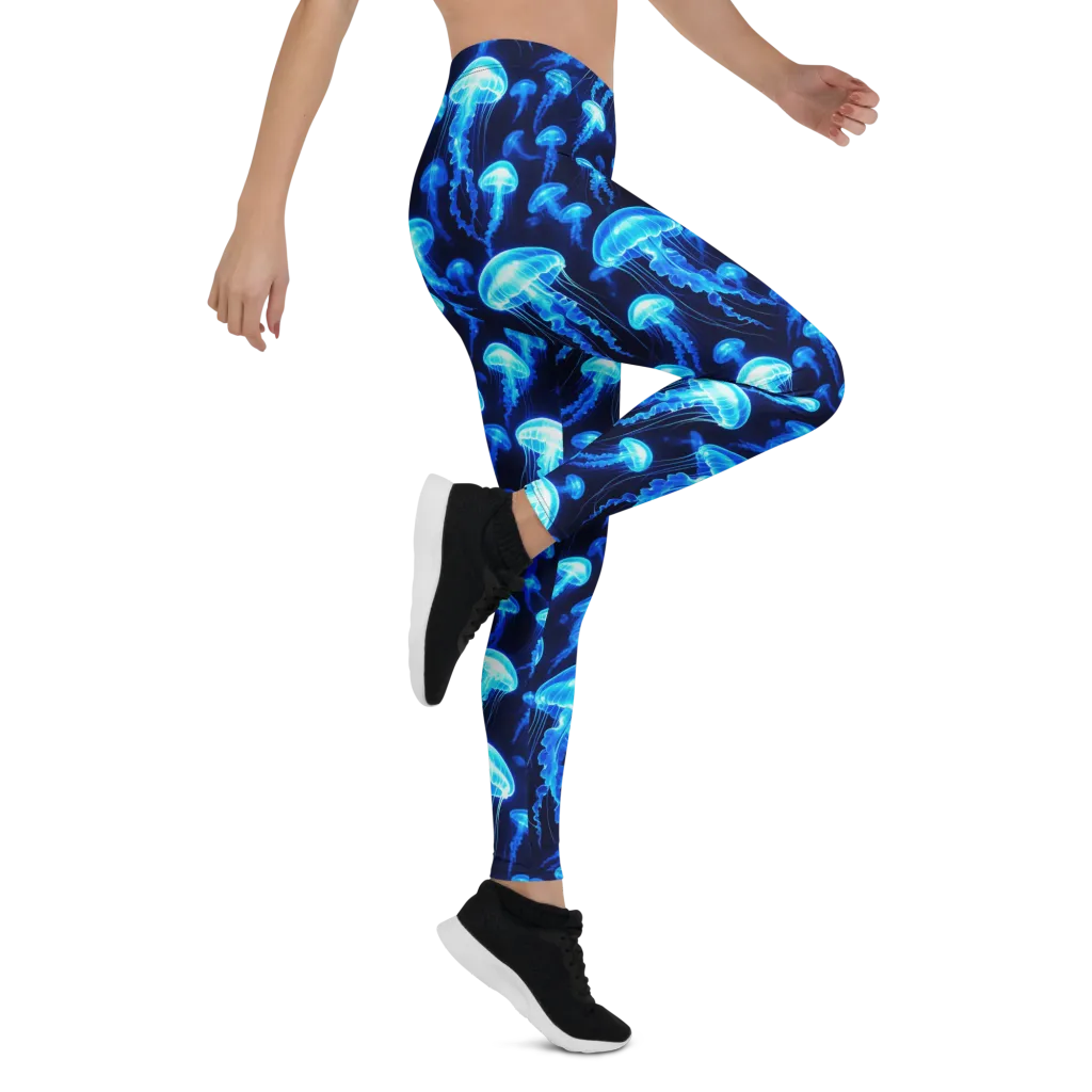 Blue Lanterns on Leggings — Right