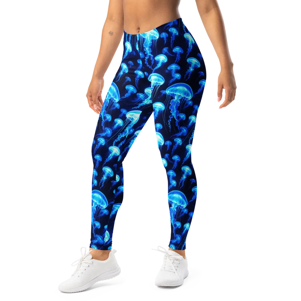 Blue Lanterns on Leggings — Left Front